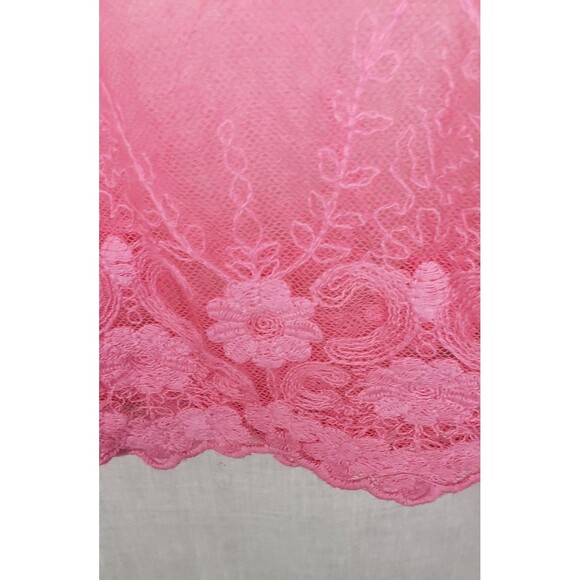 Love Stitch Blouse Top S Ombre Pink Tulle Floral Sheer Boho Etheral Fairycore - Picture 4 of 7